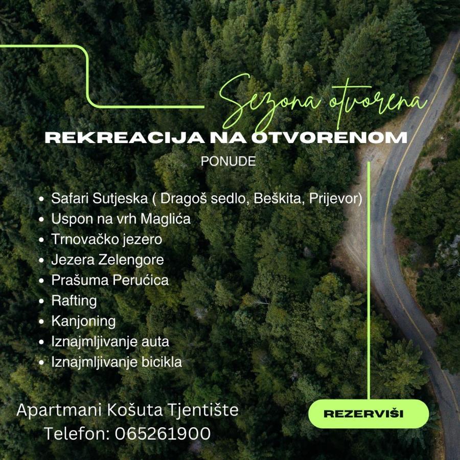 Apartmani Kosuta Тьентиште Экстерьер фото